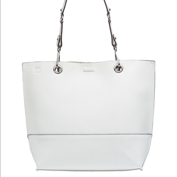 LAST Calvin Klein Reversible Tote With Pouch White - Picture 3 of 5